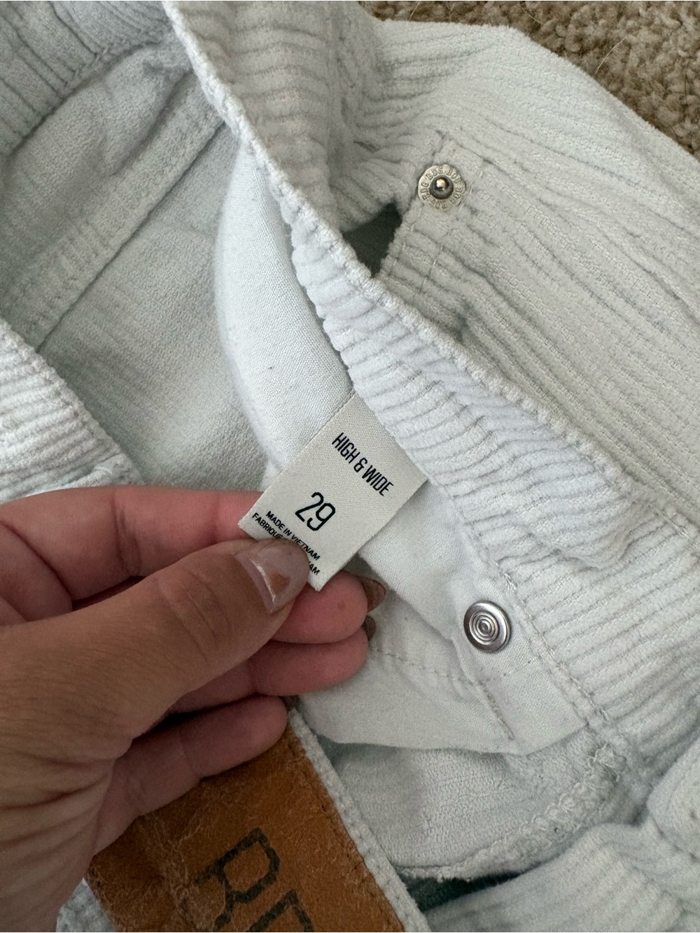 BDG Off-White Corduroy High-Rise Pants - Picture 5 of 9